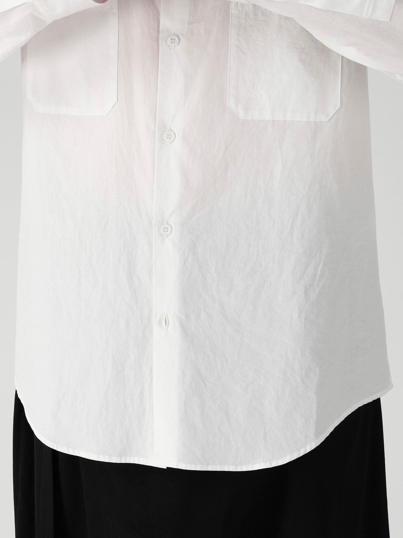 COTTON BROAD DOUBLE POCKET SHIRT