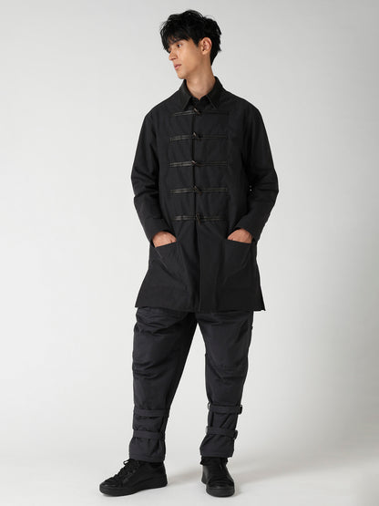 COTTON BACK SATIN PEELING PADDED TOGGLE BUTTON COAT