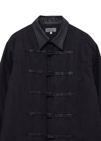 COTTON BACK SATIN PEELING PADDED TOGGLE BUTTON COAT