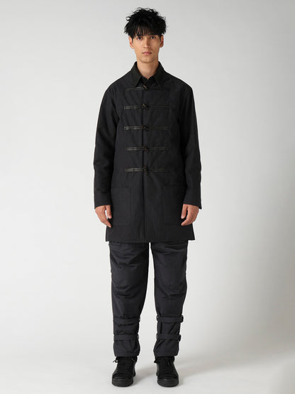COTTON BACK SATIN PEELING PADDED TOGGLE BUTTON COAT