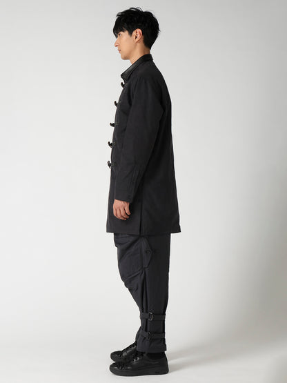 COTTON BACK SATIN PEELING PADDED TOGGLE BUTTON COAT