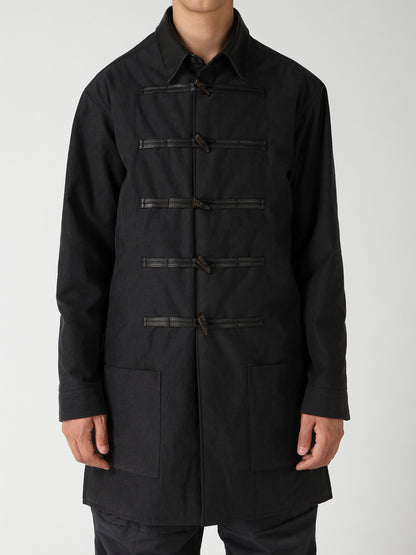 COTTON BACK SATIN PEELING PADDED TOGGLE BUTTON COAT