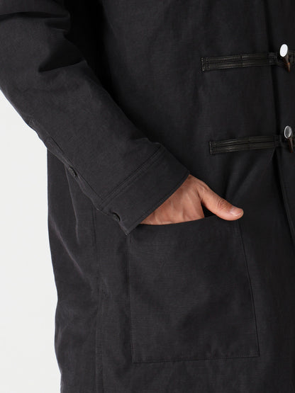 COTTON BACK SATIN PEELING PADDED TOGGLE BUTTON COAT