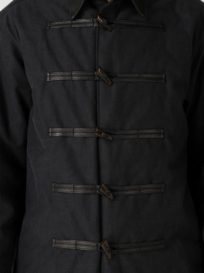 COTTON BACK SATIN PEELING PADDED TOGGLE BUTTON COAT