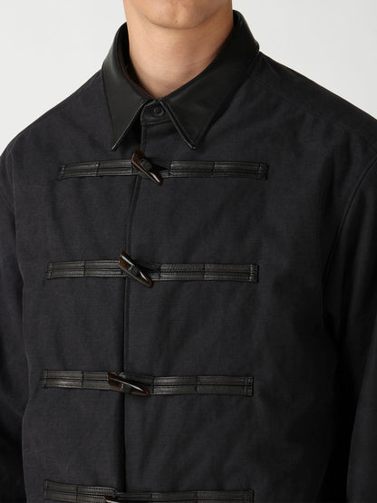 COTTON BACK SATIN PEELING PADDED TOGGLE BUTTON COAT