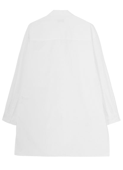 COTTON BROAD FRONT ZIP BROAD BLOUSE
