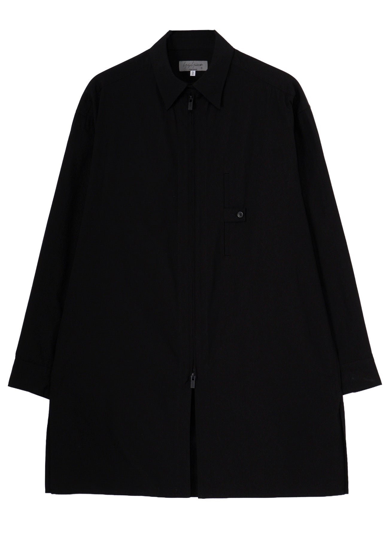 COTTON BROAD FRONT ZIP BROAD BLOUSE
