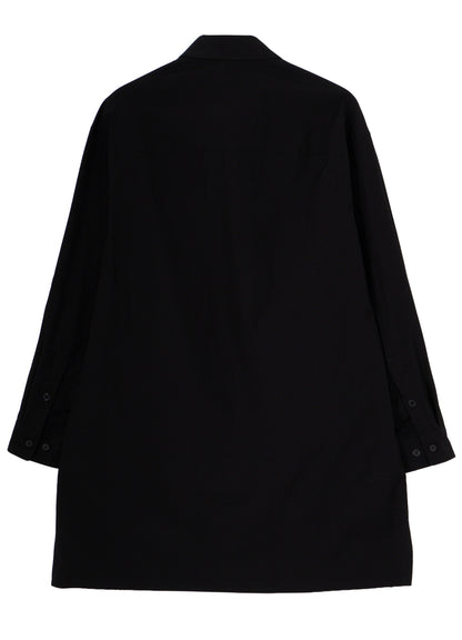 COTTON BROAD FRONT ZIP BROAD BLOUSE
