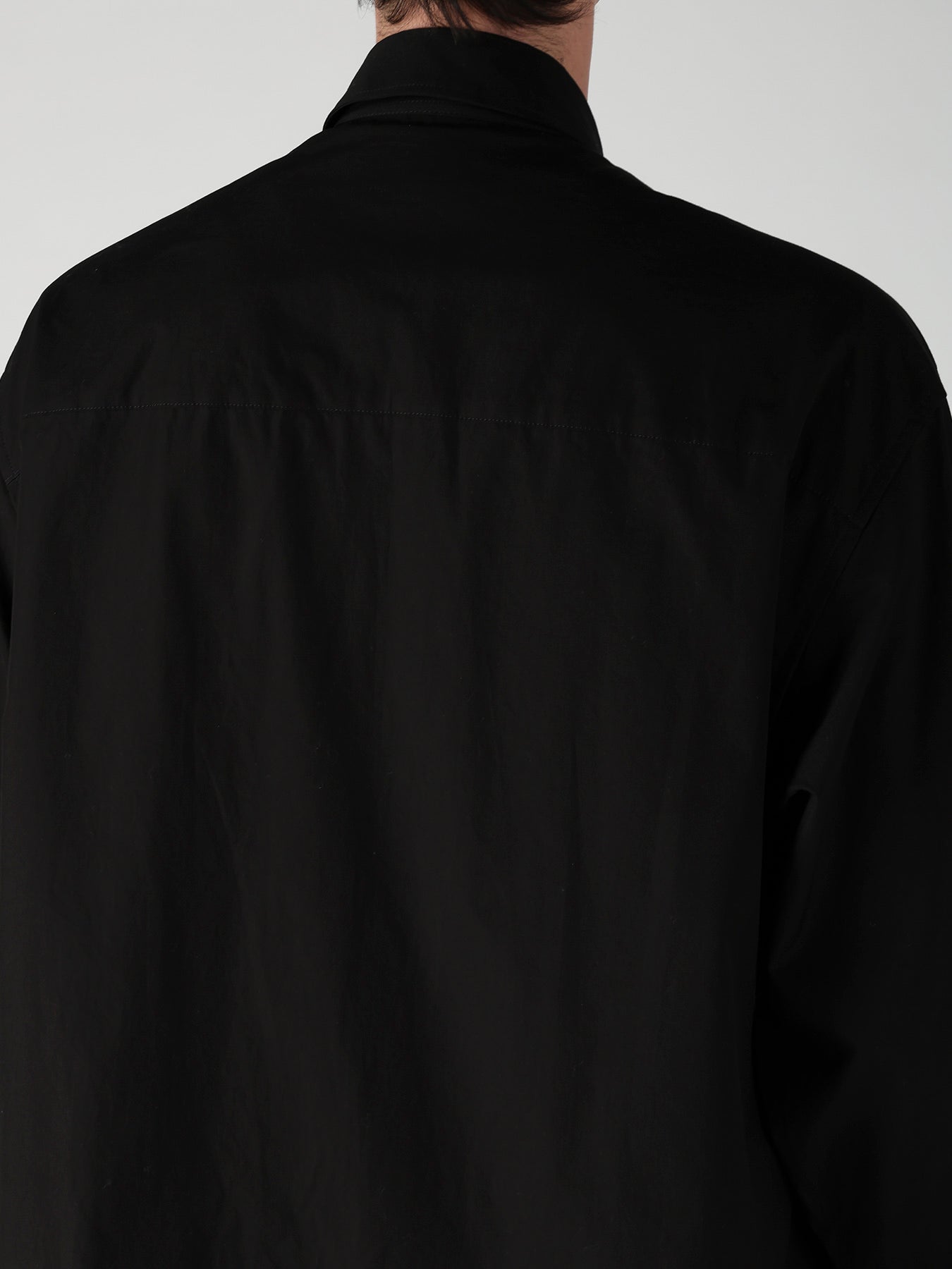 COTTON BROAD FRONT ZIP BROAD BLOUSE