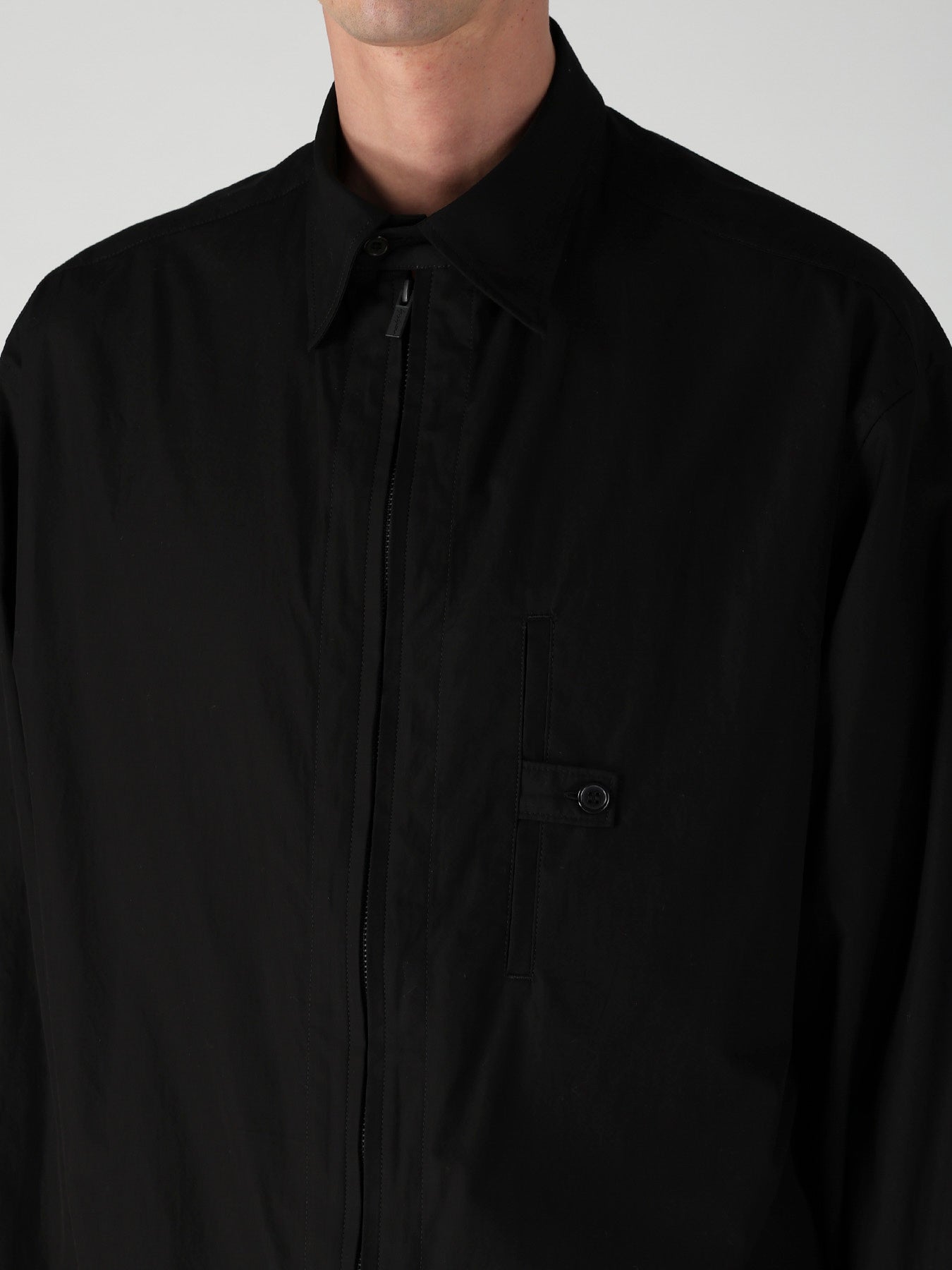 COTTON BROAD FRONT ZIP BROAD BLOUSE – THE SHOP YOHJI YAMAMOTO