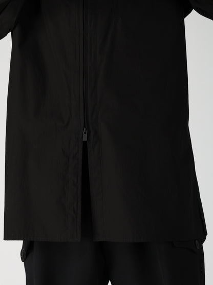 COTTON BROAD FRONT ZIP BROAD BLOUSE