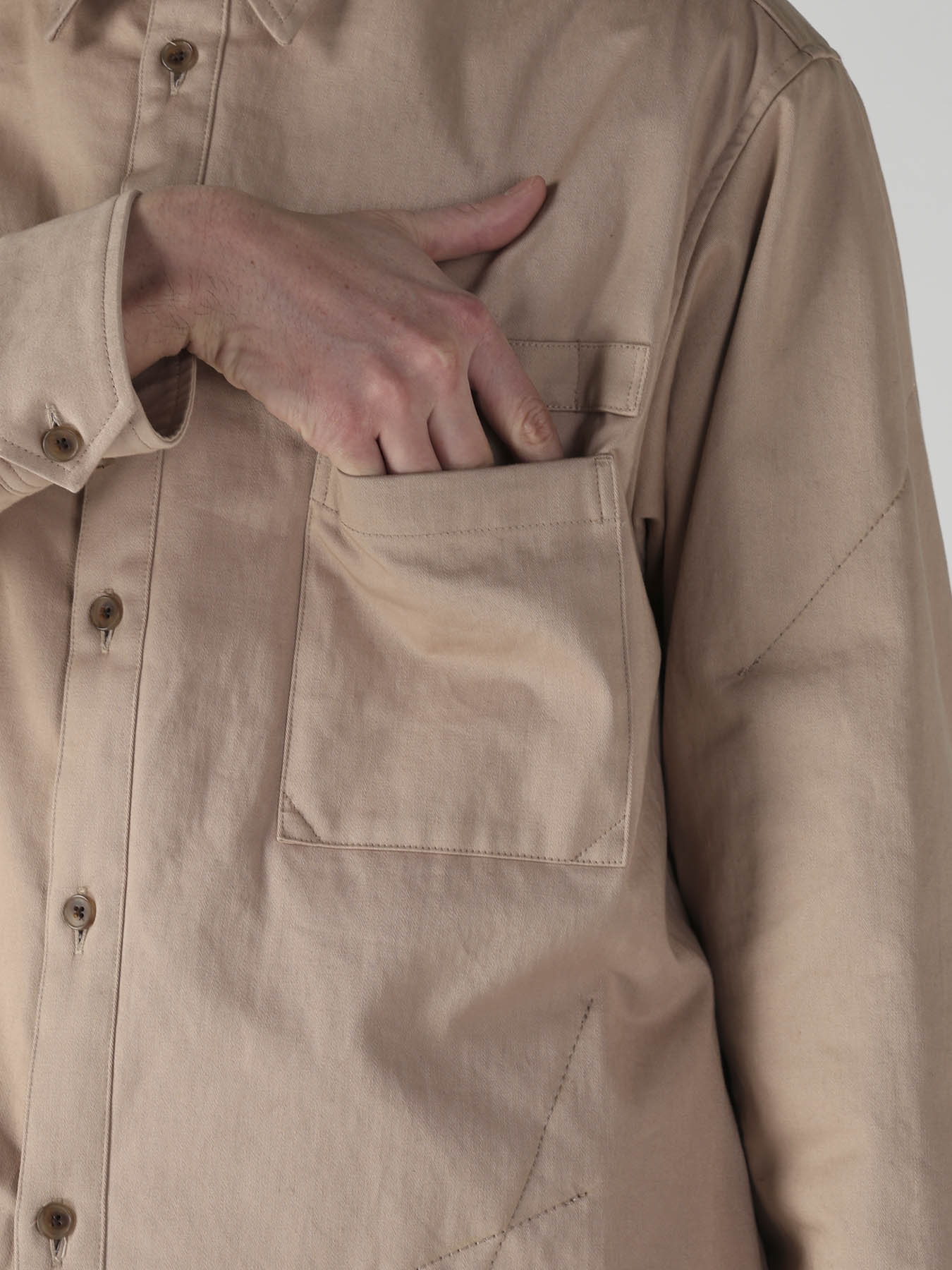 MILITARY BACK SATIN PADDED PANEL COLLAR BELT BLOUSE