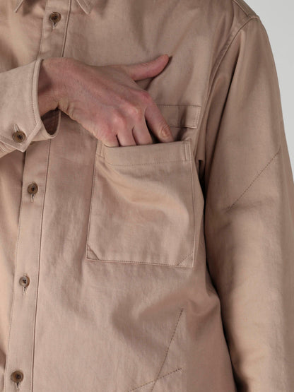 MILITARY BACK SATIN PADDED PANEL COLLAR BELT BLOUSE