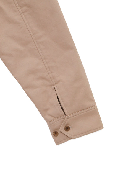 MILITARY BACK SATIN PADDED PANEL COLLAR BELT BLOUSE