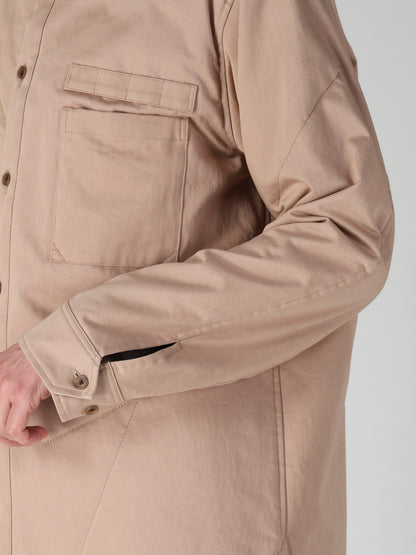 MILITARY BACK SATIN PADDED PANEL COLLAR BELT BLOUSE