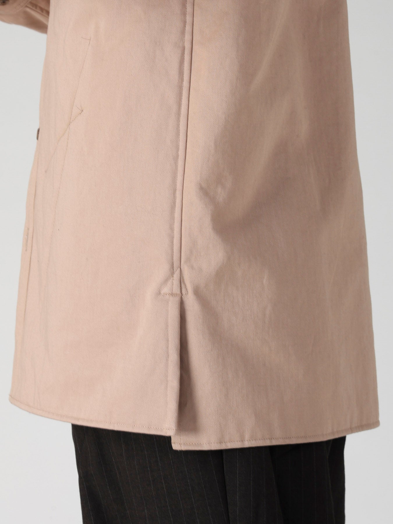 MILITARY BACK SATIN PADDED PANEL COLLAR BELT BLOUSE