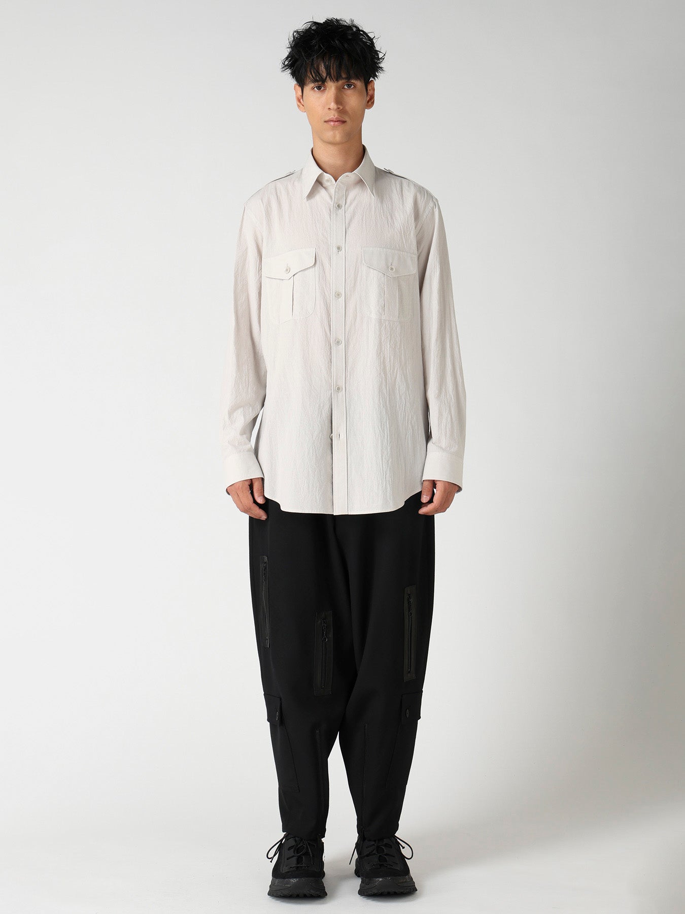 WRINKLE LAWN MILITALLY SHIRT