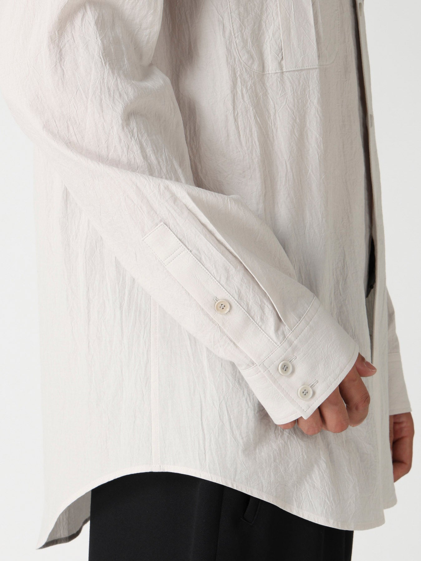 WRINKLE LAWN MILITALLY SHIRT