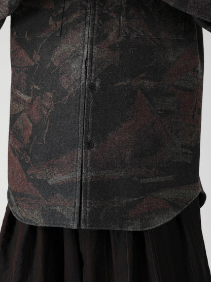 MELTON RUST ZIP SHIRT
