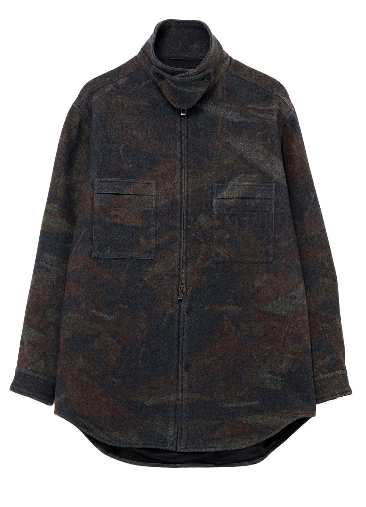 MELTON RUST ZIP SHIRT