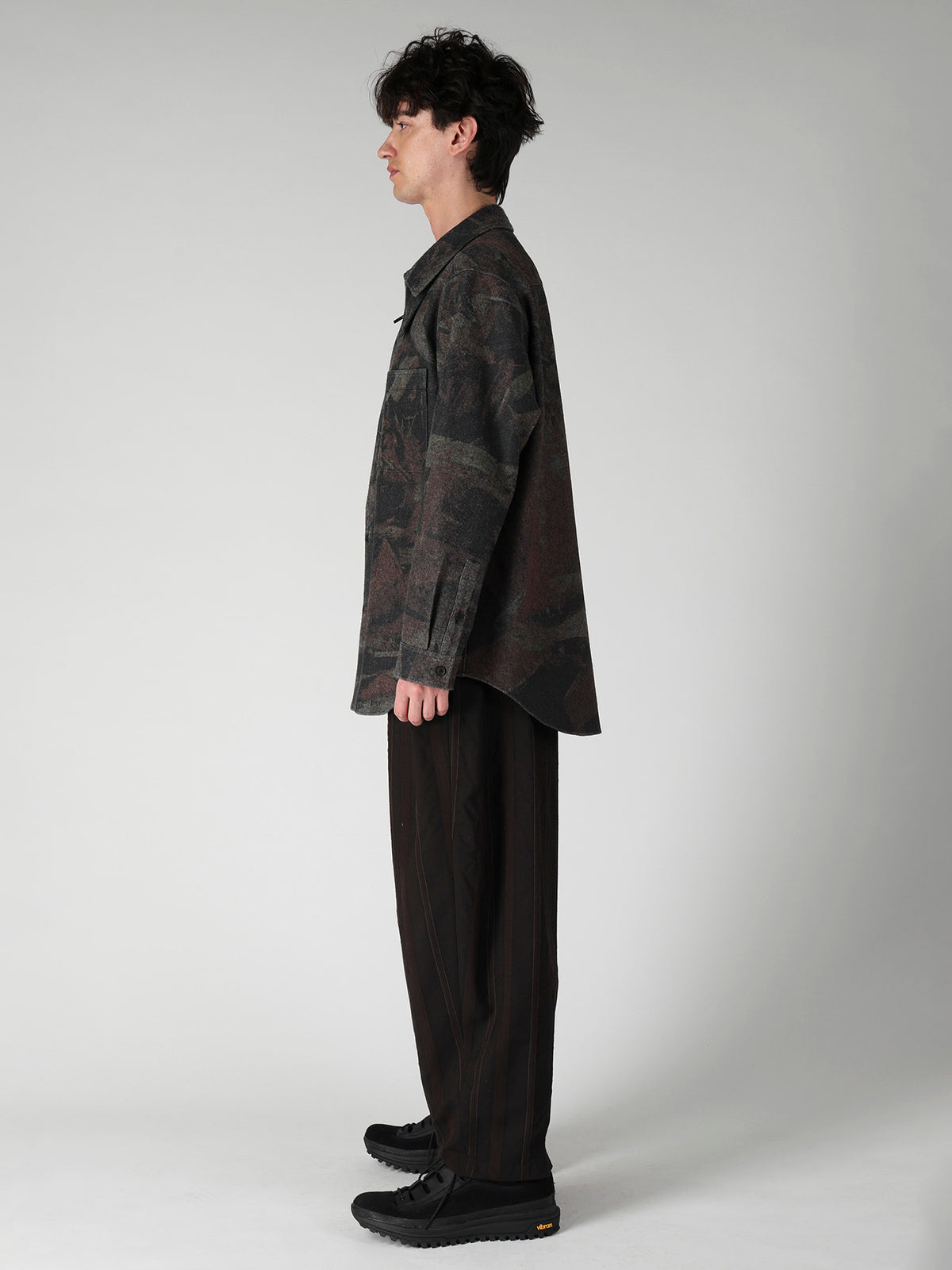 MELTON RUST ZIP SHIRT