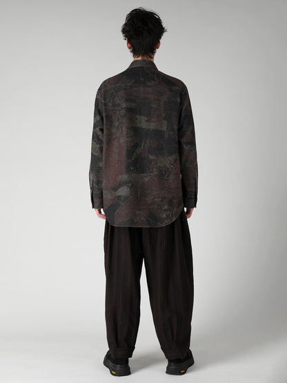 MELTON RUST ZIP SHIRT