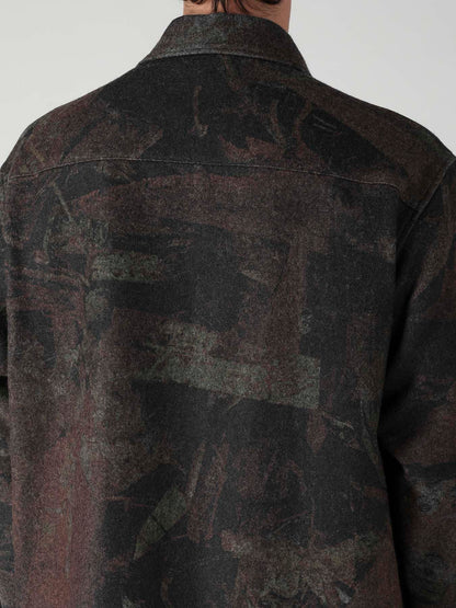 MELTON RUST ZIP SHIRT