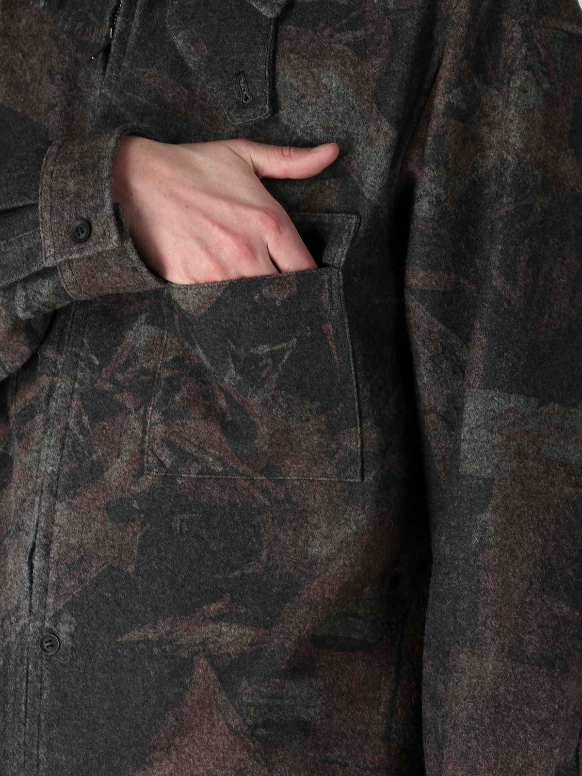 MELTON RUST ZIP SHIRT