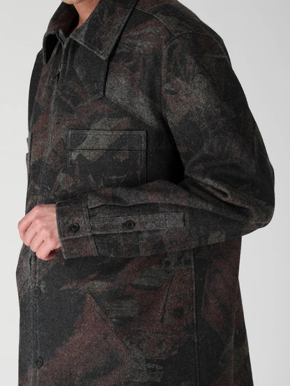 MELTON RUST ZIP SHIRT