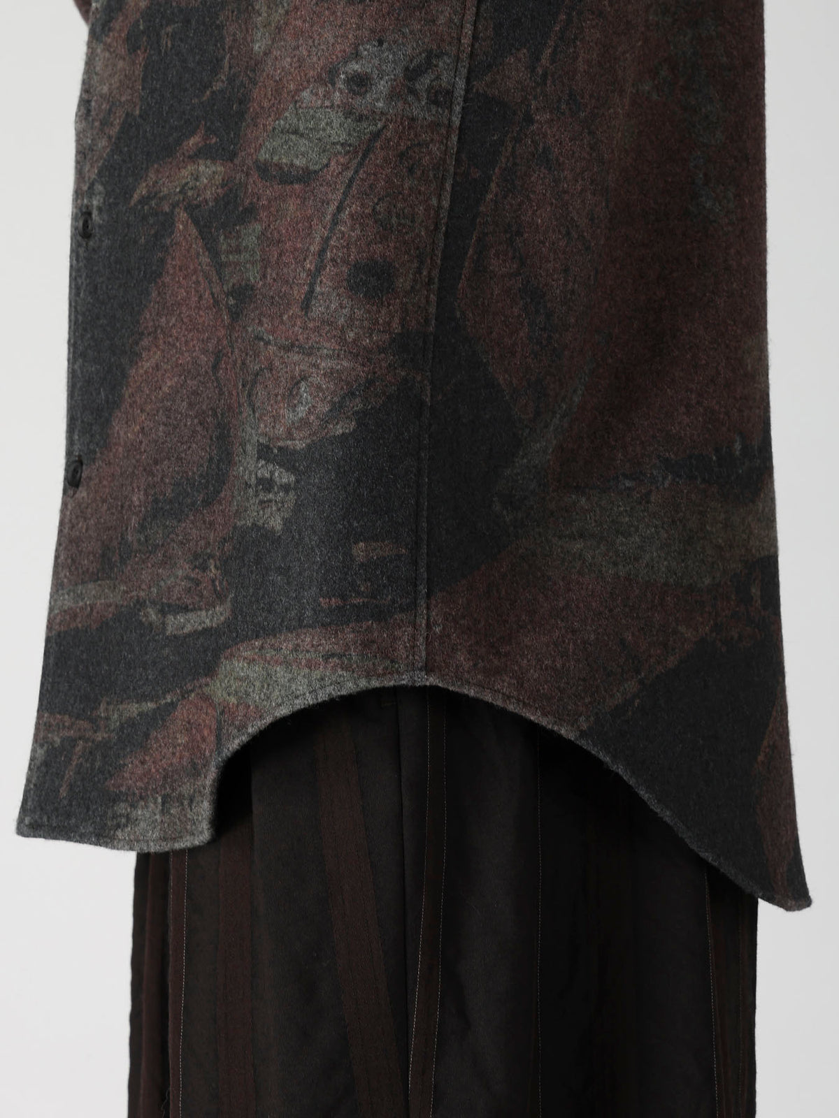 MELTON RUST ZIP SHIRT
