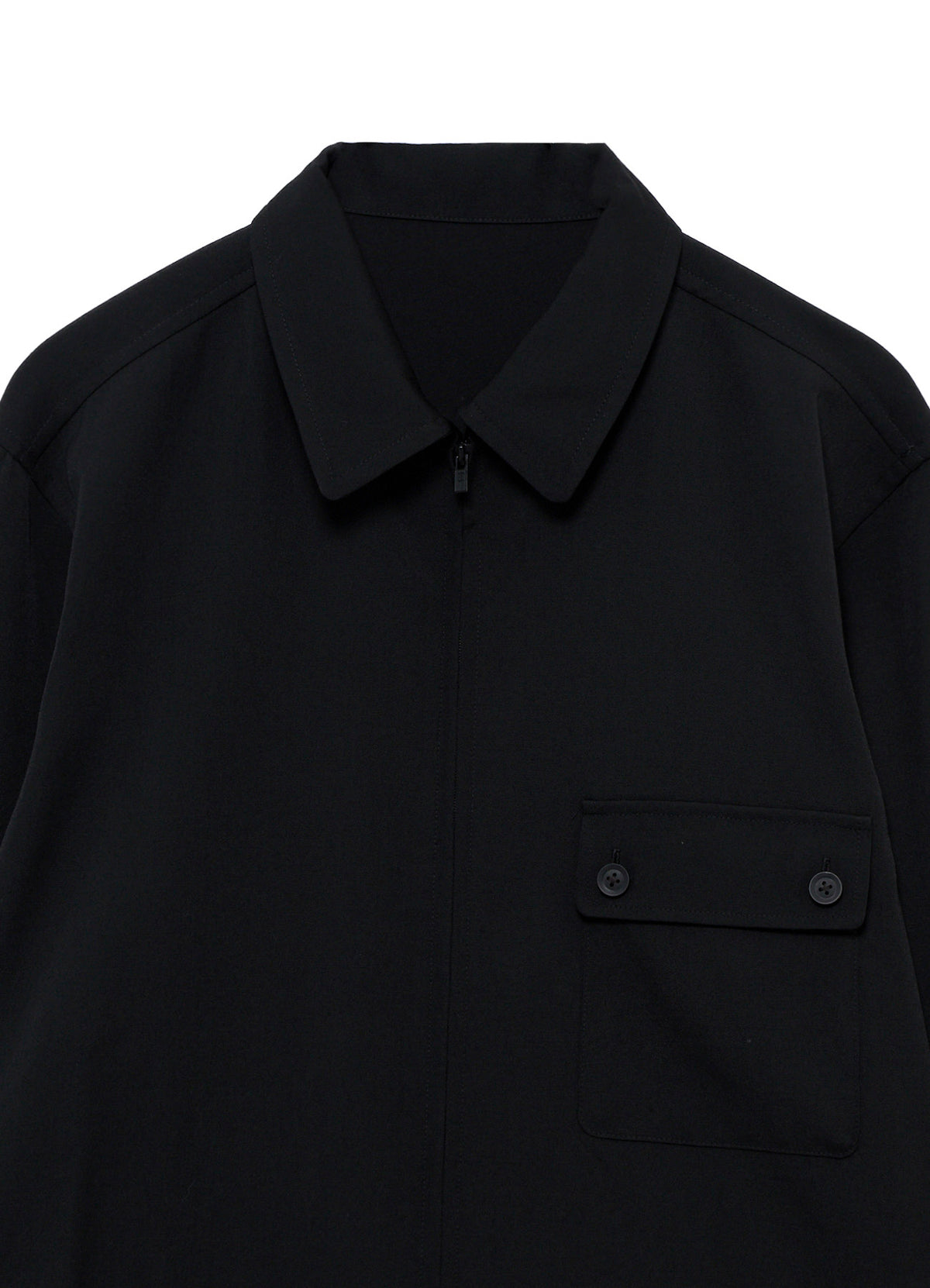 WOOL GABARDINE SKULL-PRINTED DISCHARGE BLOUSE