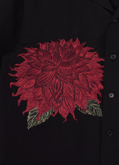 DAHLIA EMBROIDERY SHIRT RED