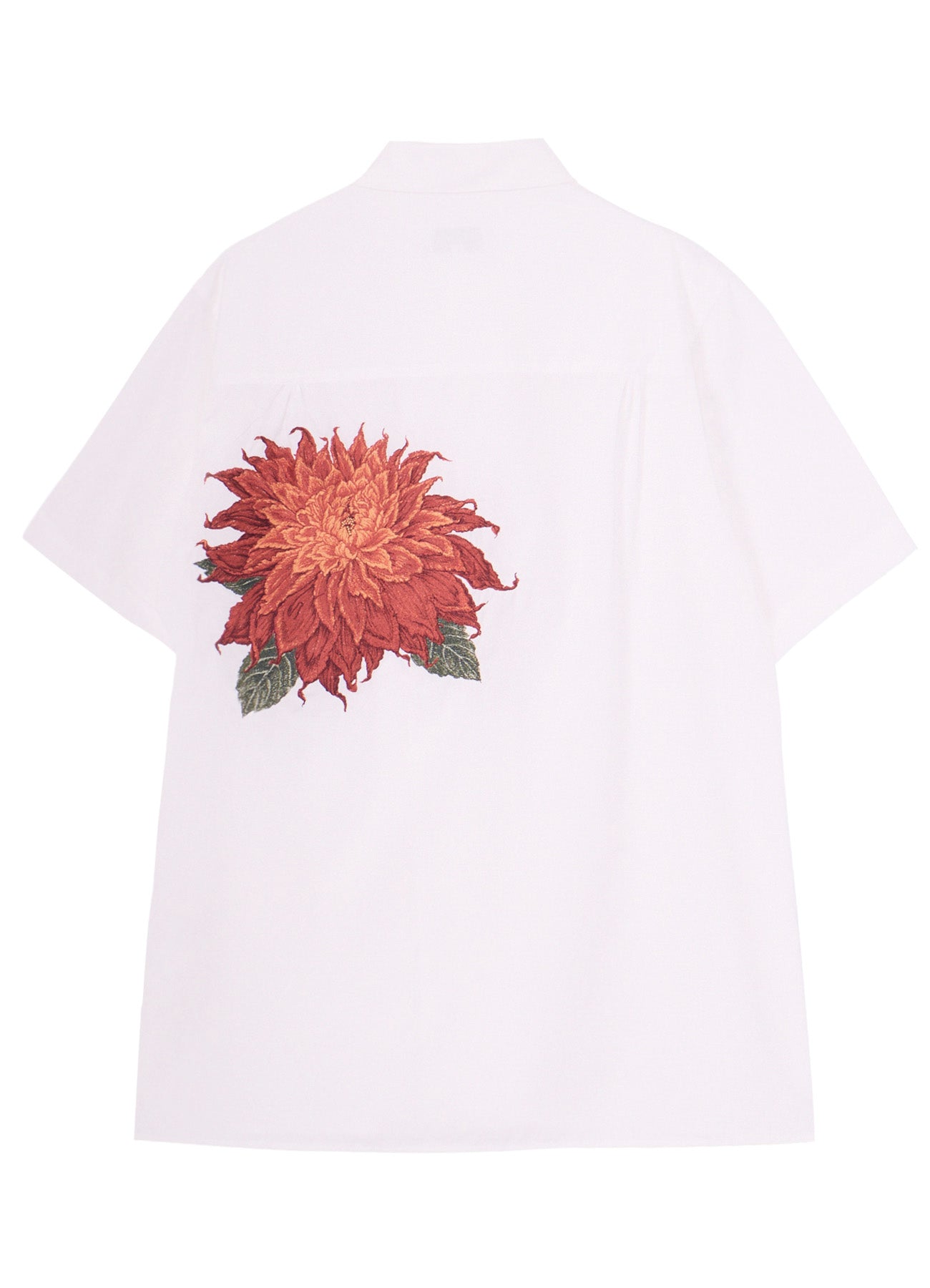 DAHLIA EMBROIDERY SHIRT ORANGE