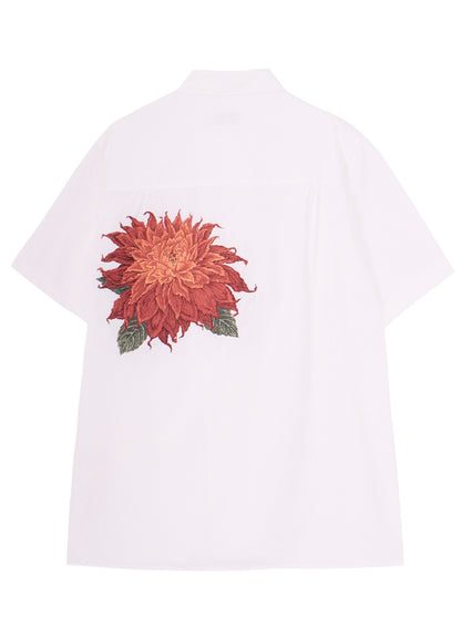 DAHLIA EMBROIDERY SHIRT ORANGE