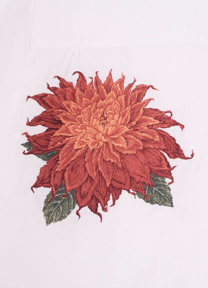 DAHLIA EMBROIDERY SHIRT ORANGE