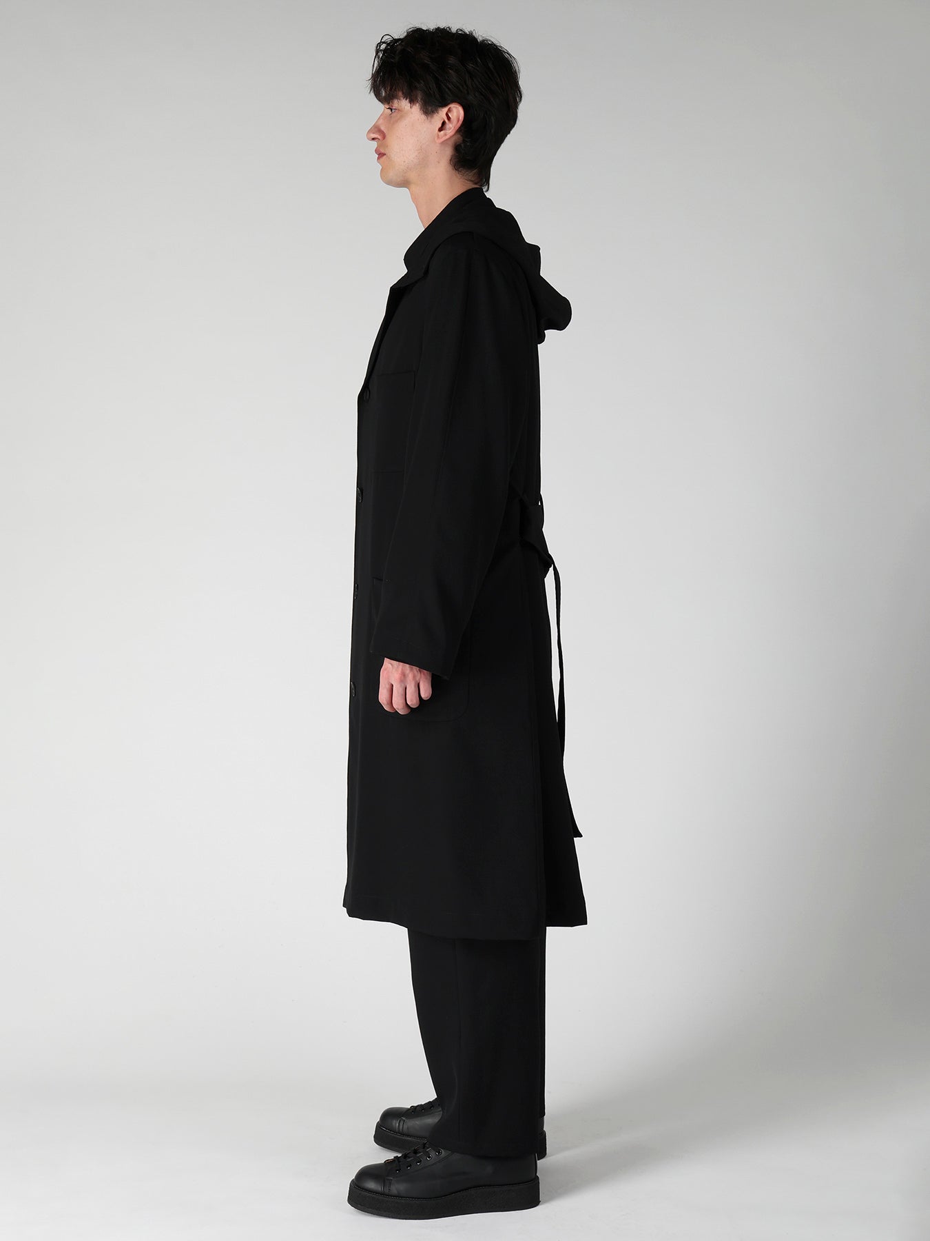 RE GABARDINE SINGLE HOODED COAT