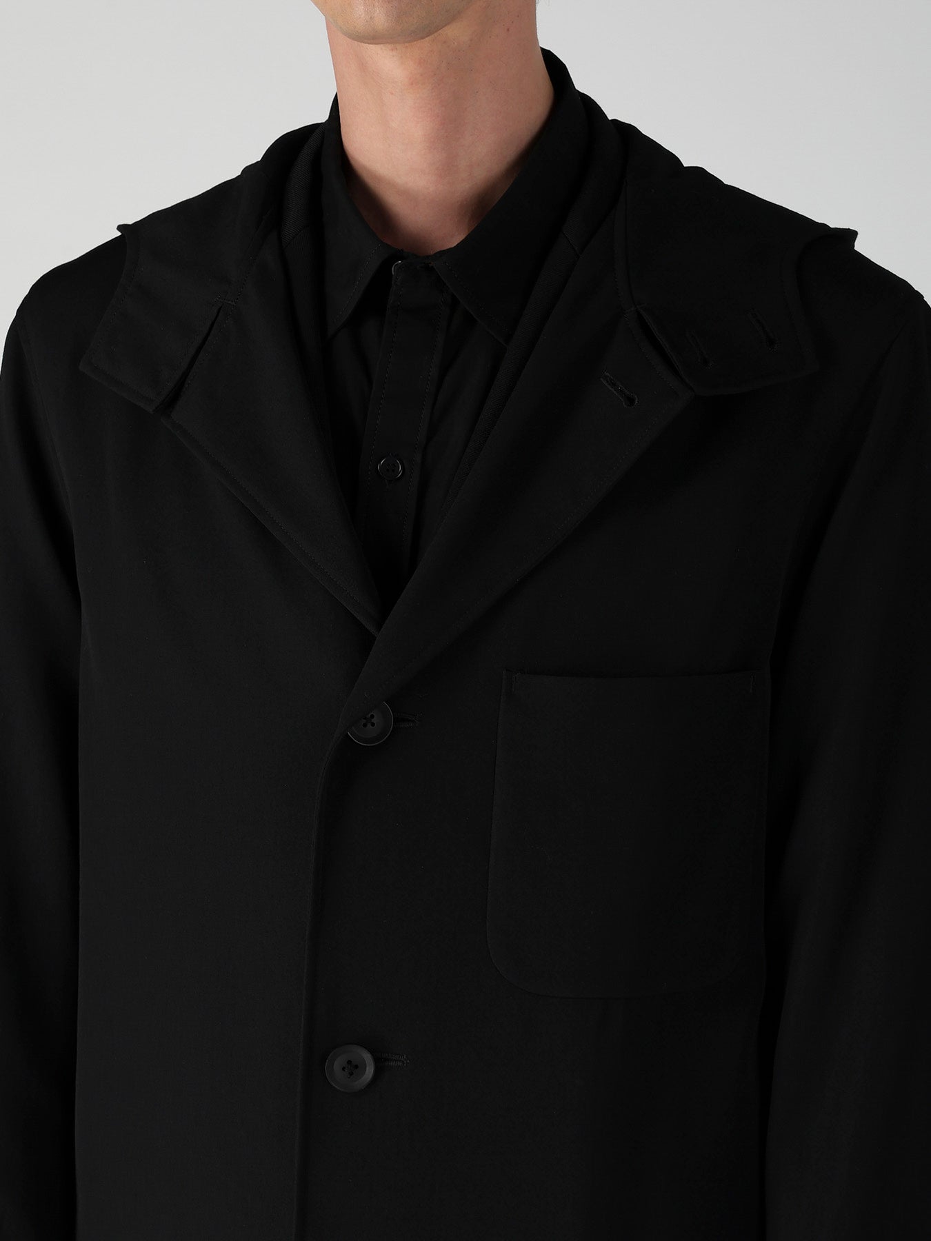 RE GABARDINE SINGLE HOODED COAT