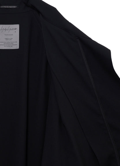 WOOL GABARDINE CROSS SHAPE ZIPPER COAT
