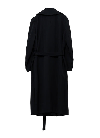 ARMY GABARDINE ROUND COLLAR COAT
