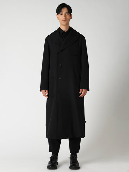 ARMY GABARDINE ROUND COLLAR COAT