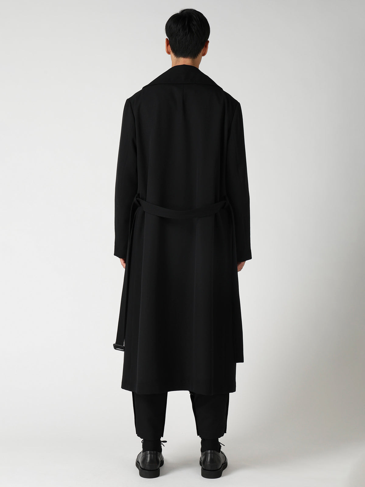 ARMY GABARDINE ROUND COLLAR COAT