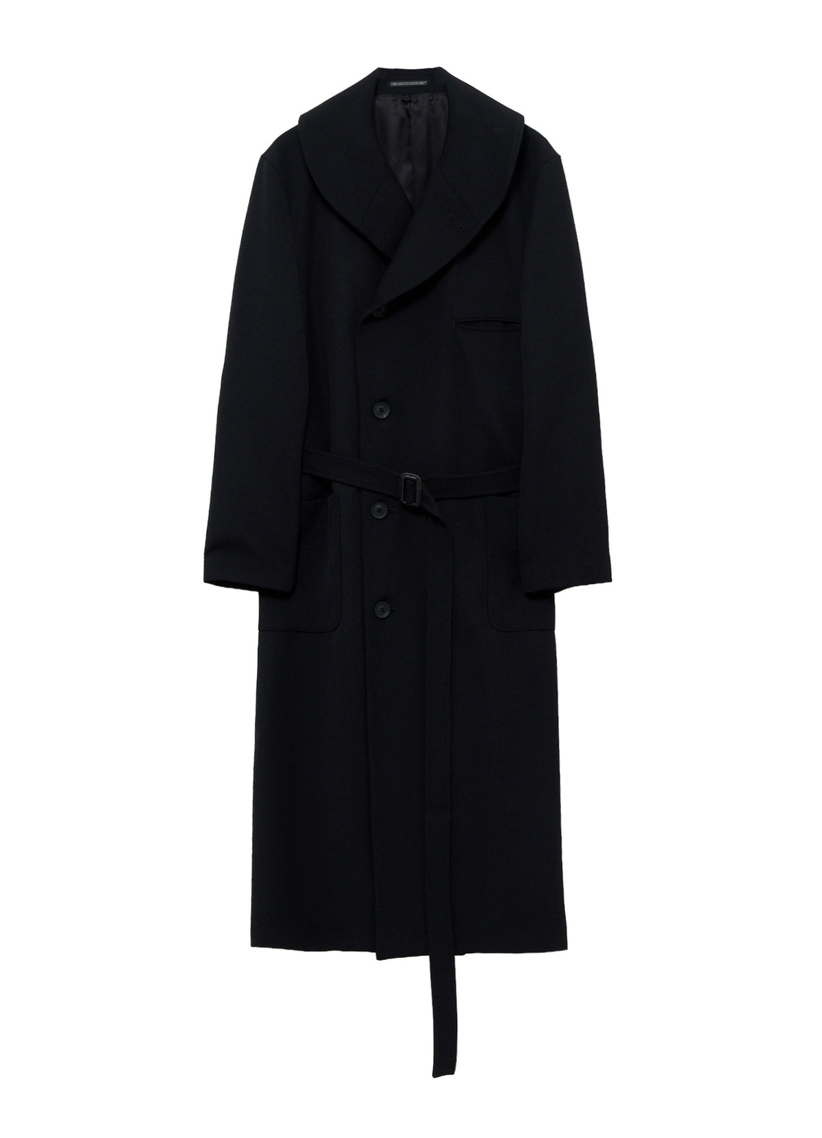 ARMY GABARDINE ROUND COLLAR COAT