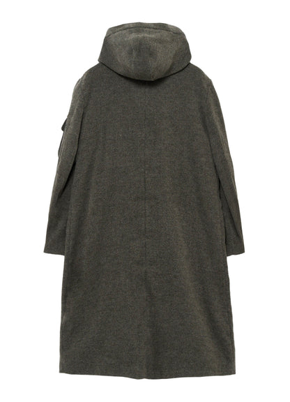 ARMY BLANKET  3 POCKETS HOODED COAT