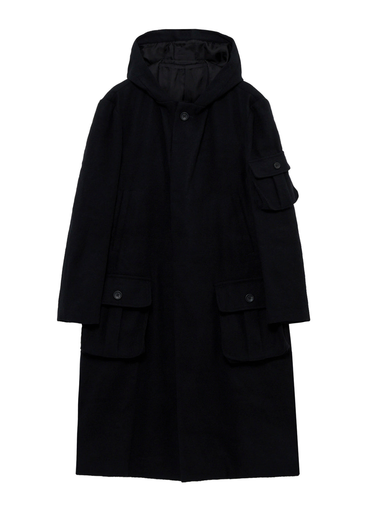 ARMY BLANKET  3 POCKETS HOODED COAT