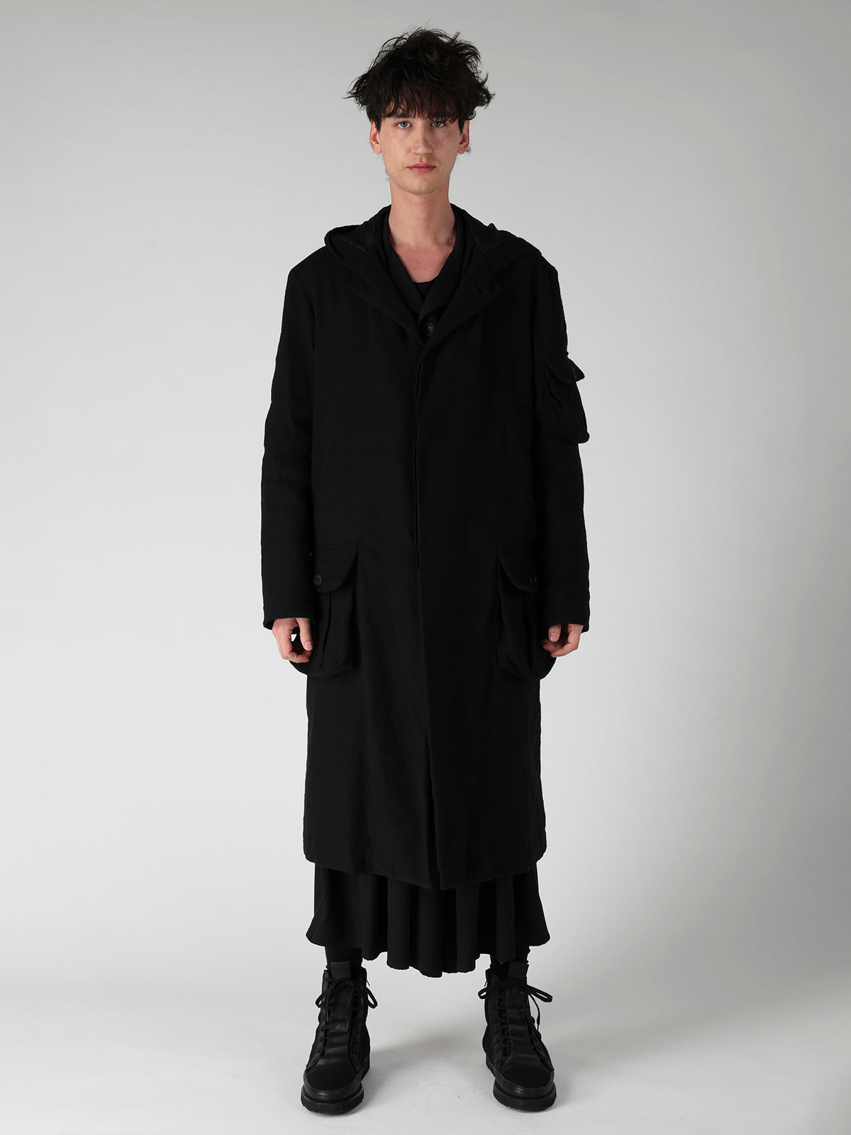 ARMY BLANKET  3 POCKETS HOODED COAT