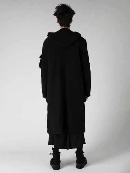 ARMY BLANKET  3 POCKETS HOODED COAT