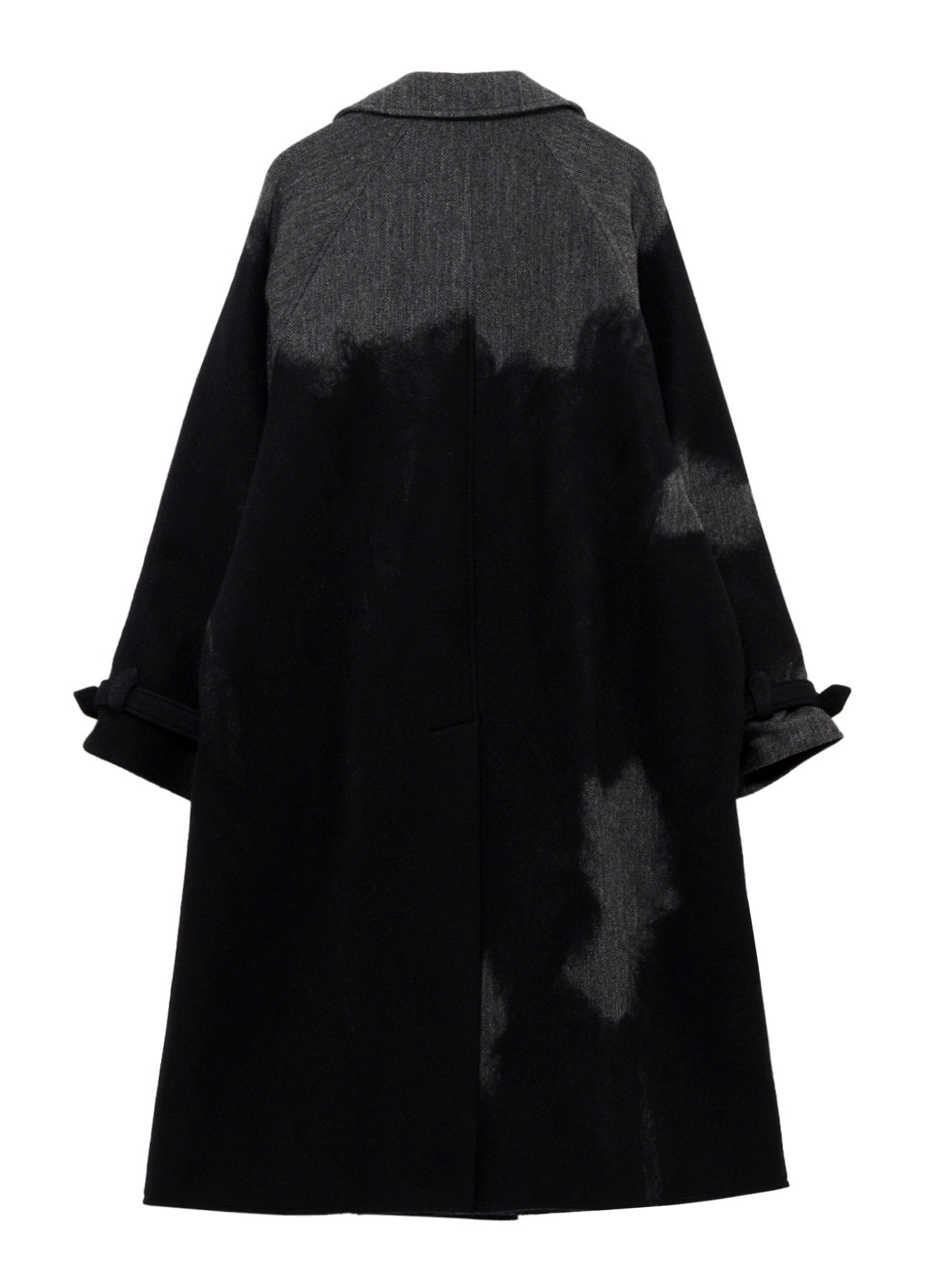 NEEDLE PUNCHED HERRINGBONE RAGLAN DOUBLE COAT