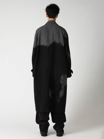 NEEDLE PUNCHED HERRINGBONE RAGLAN DOUBLE COAT