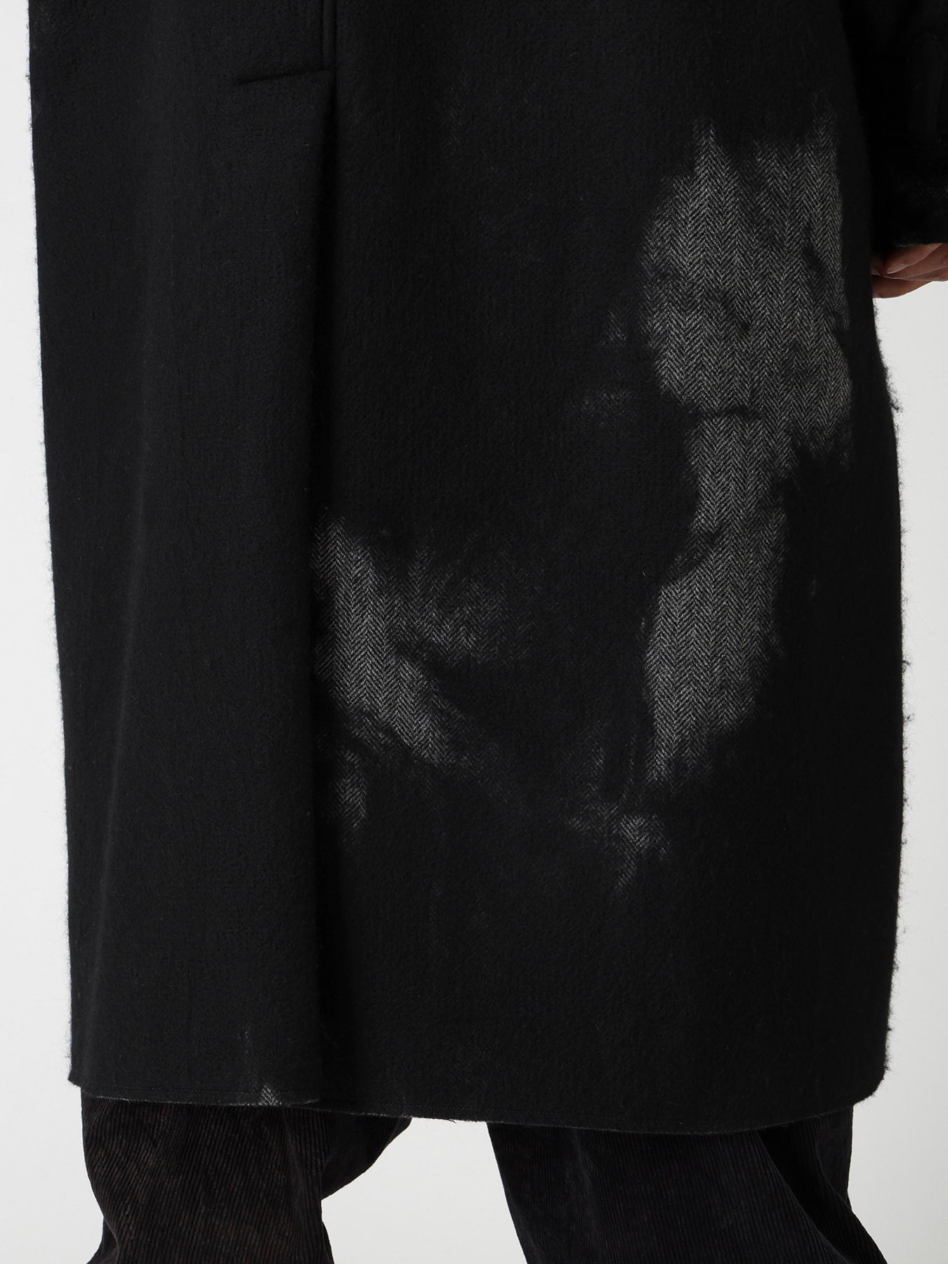NEEDLE PUNCHED HERRINGBONE RAGLAN DOUBLE COAT