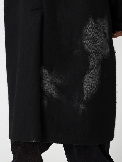 NEEDLE PUNCHED HERRINGBONE RAGLAN DOUBLE COAT